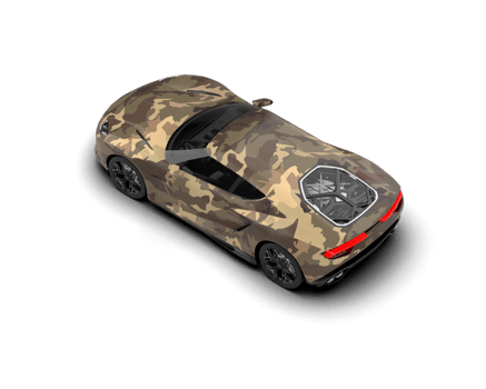 Realistic sport car isolated on background. 3d rendering - illustration png