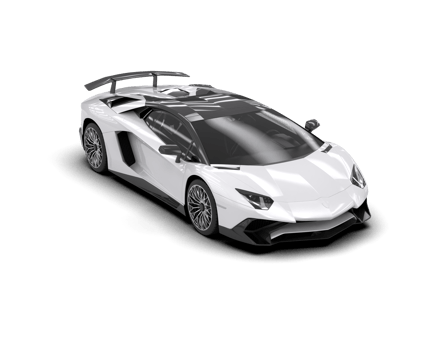 Realistic sport car isolated on background. 3d rendering - illustration png
