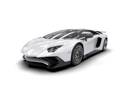 Realistic sport car isolated on background. 3d rendering - illustration png