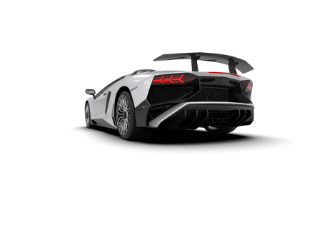 Realistic sport car isolated on background. 3d rendering - illustration png