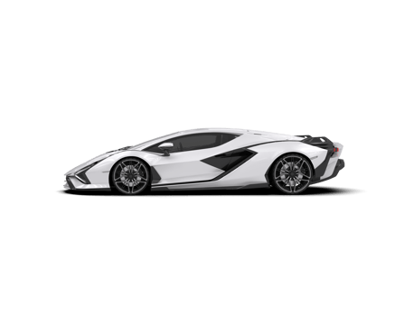 Realistic sport car isolated on background. 3d rendering - illustration png