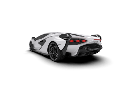 Realistic sport car isolated on background. 3d rendering - illustration png