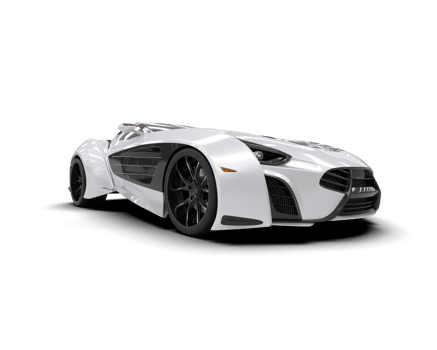 Realistic sport car isolated on background. 3d rendering - illustration png