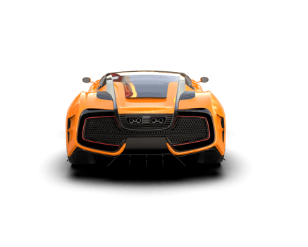 Realistic sport car isolated on background. 3d rendering - illustration png