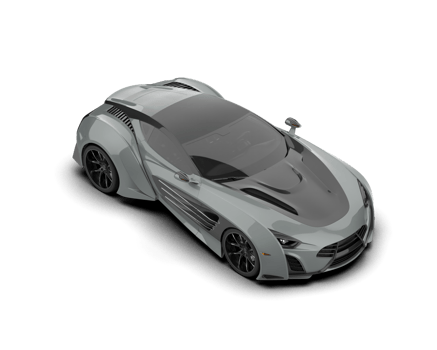 Realistic sport car isolated on background. 3d rendering - illustration png