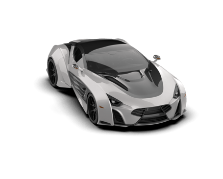 Realistic sport car isolated on background. 3d rendering - illustration png