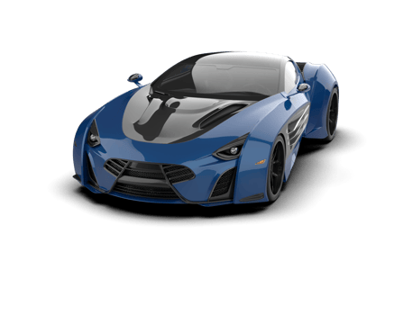 Realistic sport car isolated on background. 3d rendering - illustration png