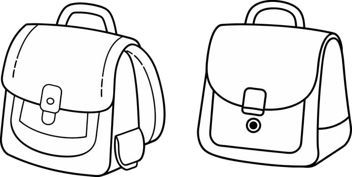 collection of children bags Hand drawn vector