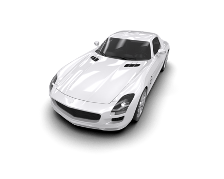 Realistic sport car isolated on background. 3d rendering - illustration png
