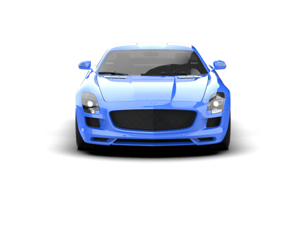 Realistic sport car isolated on background. 3d rendering - illustration png