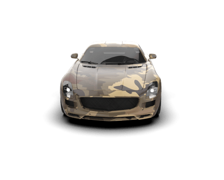 Realistic sport car isolated on background. 3d rendering - illustration png