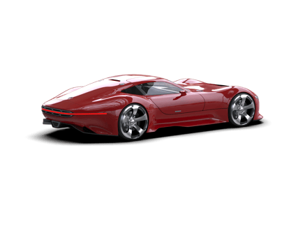 Realistic sport car isolated on background. 3d rendering - illustration png