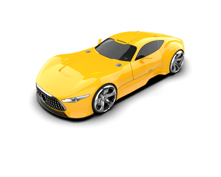 Realistic sport car isolated on background. 3d rendering - illustration png