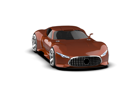 Realistic sport car isolated on background. 3d rendering - illustration png