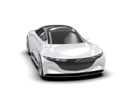 Realistic sport car isolated on background. 3d rendering - illustration png