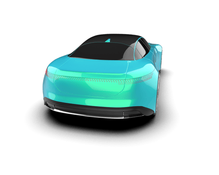 Realistic sport car isolated on background. 3d rendering - illustration png