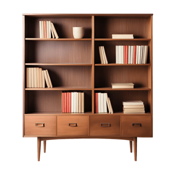 Bookcase Isolated on Transparent Background png