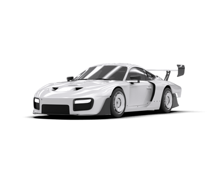 Realistic sport car isolated on background. 3d rendering - illustration png