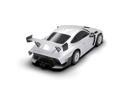 Realistic sport car isolated on background. 3d rendering - illustration png