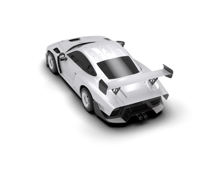 Realistic sport car isolated on background. 3d rendering - illustration png