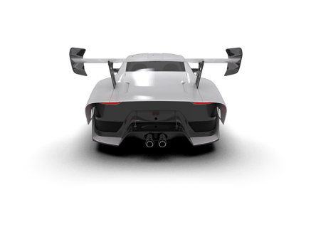 Realistic sport car isolated on background. 3d rendering - illustration png