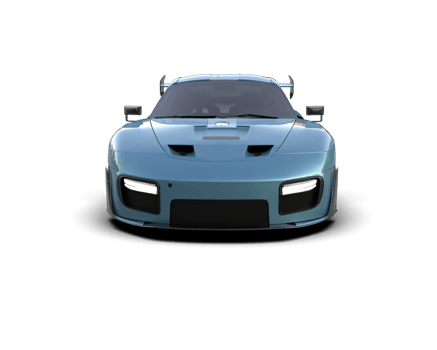Realistic sport car isolated on background. 3d rendering - illustration png