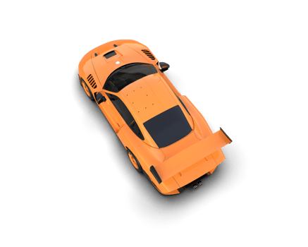 Realistic sport car isolated on background. 3d rendering - illustration png