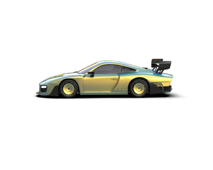 Realistic sport car isolated on background. 3d rendering - illustration png