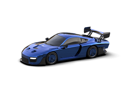 Realistic sport car isolated on background. 3d rendering - illustration png