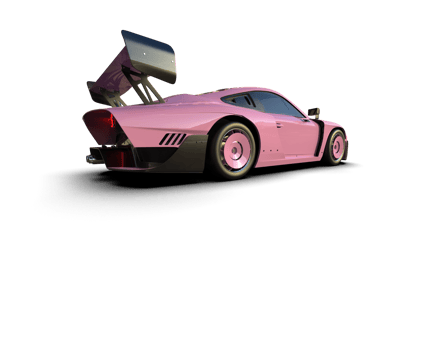 Realistic sport car isolated on background. 3d rendering - illustration png