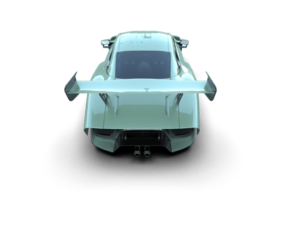 Realistic sport car isolated on background. 3d rendering - illustration png