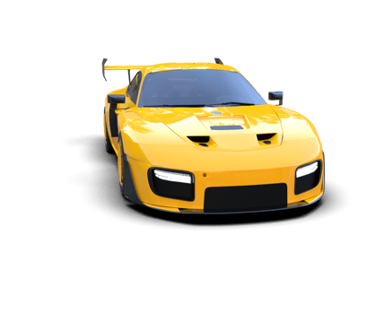 Realistic sport car isolated on background. 3d rendering - illustration png