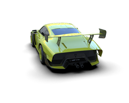 Realistic sport car isolated on background. 3d rendering - illustration png