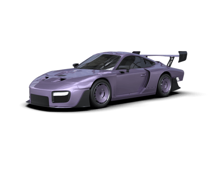 Realistic sport car isolated on background. 3d rendering - illustration png