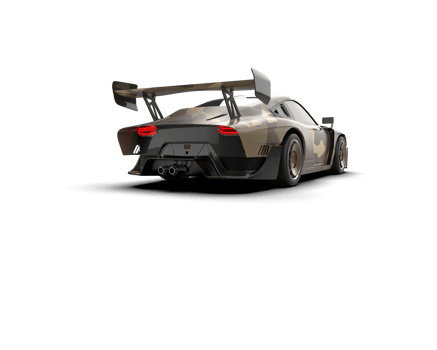 Realistic sport car isolated on background. 3d rendering - illustration png