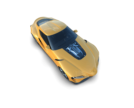 Realistic sport car isolated on background. 3d rendering - illustration png