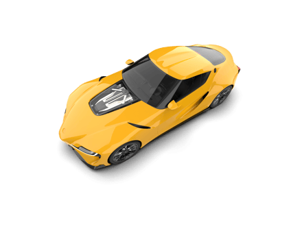 Realistic sport car isolated on background. 3d rendering - illustration png