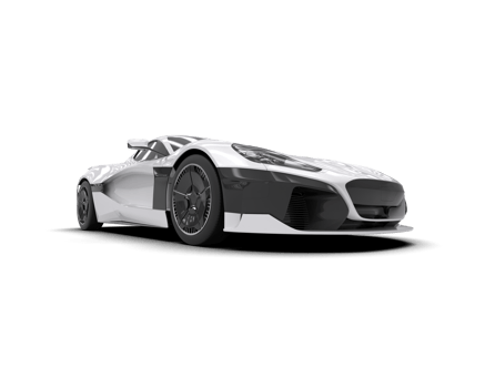 Realistic sport car isolated on background. 3d rendering - illustration png