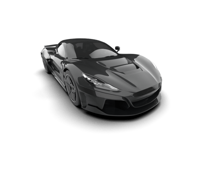 Realistic sport car isolated on background. 3d rendering - illustration png