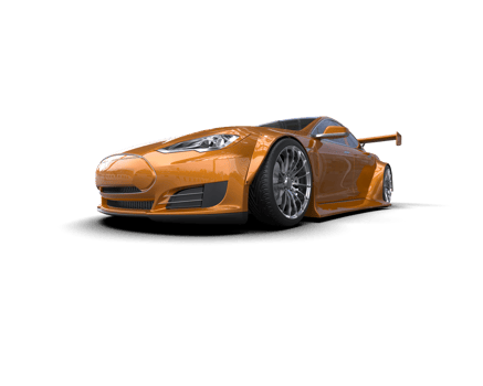Realistic sport car isolated on background. 3d rendering - illustration png