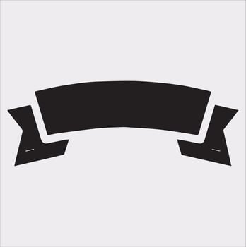 label ribbon icon silhouette on white background vector