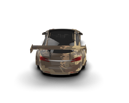 Realistic sport car isolated on background. 3d rendering - illustration png