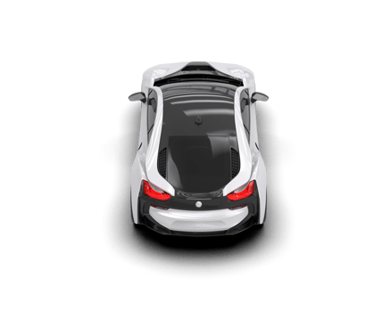 Realistic sport car isolated on background. 3d rendering - illustration png