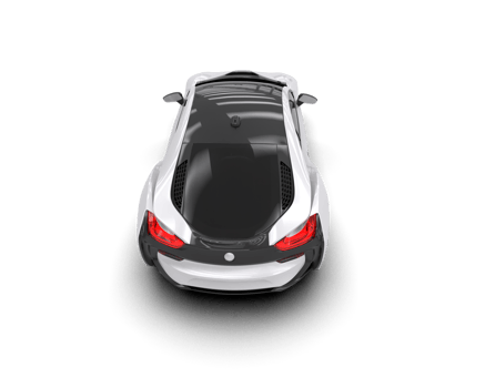 Realistic sport car isolated on background. 3d rendering - illustration png
