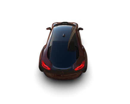 Realistic sport car isolated on background. 3d rendering - illustration png