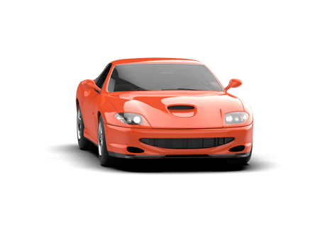 Realistic sport car isolated on background. 3d rendering - illustration png