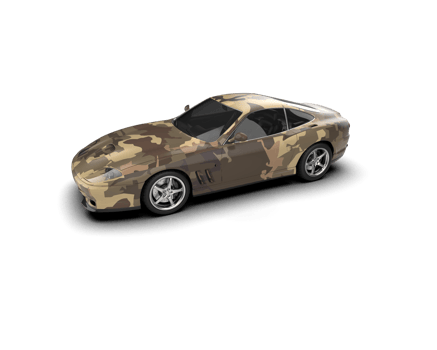 Realistic sport car isolated on background. 3d rendering - illustration png