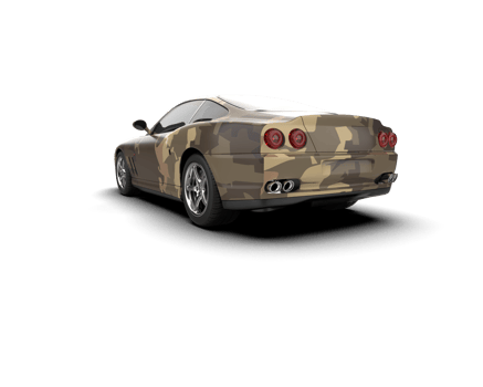 Realistic sport car isolated on background. 3d rendering - illustration png