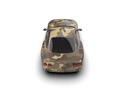 Realistic sport car isolated on background. 3d rendering - illustration png