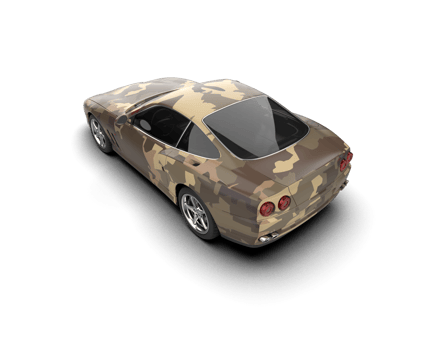 Realistic sport car isolated on background. 3d rendering - illustration png